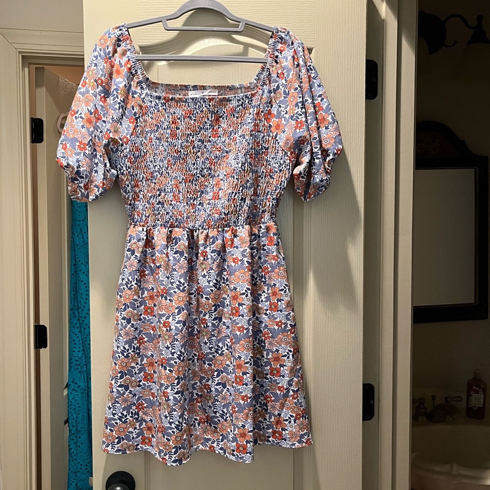 Michelle Mcdowell Floral Mini Dress